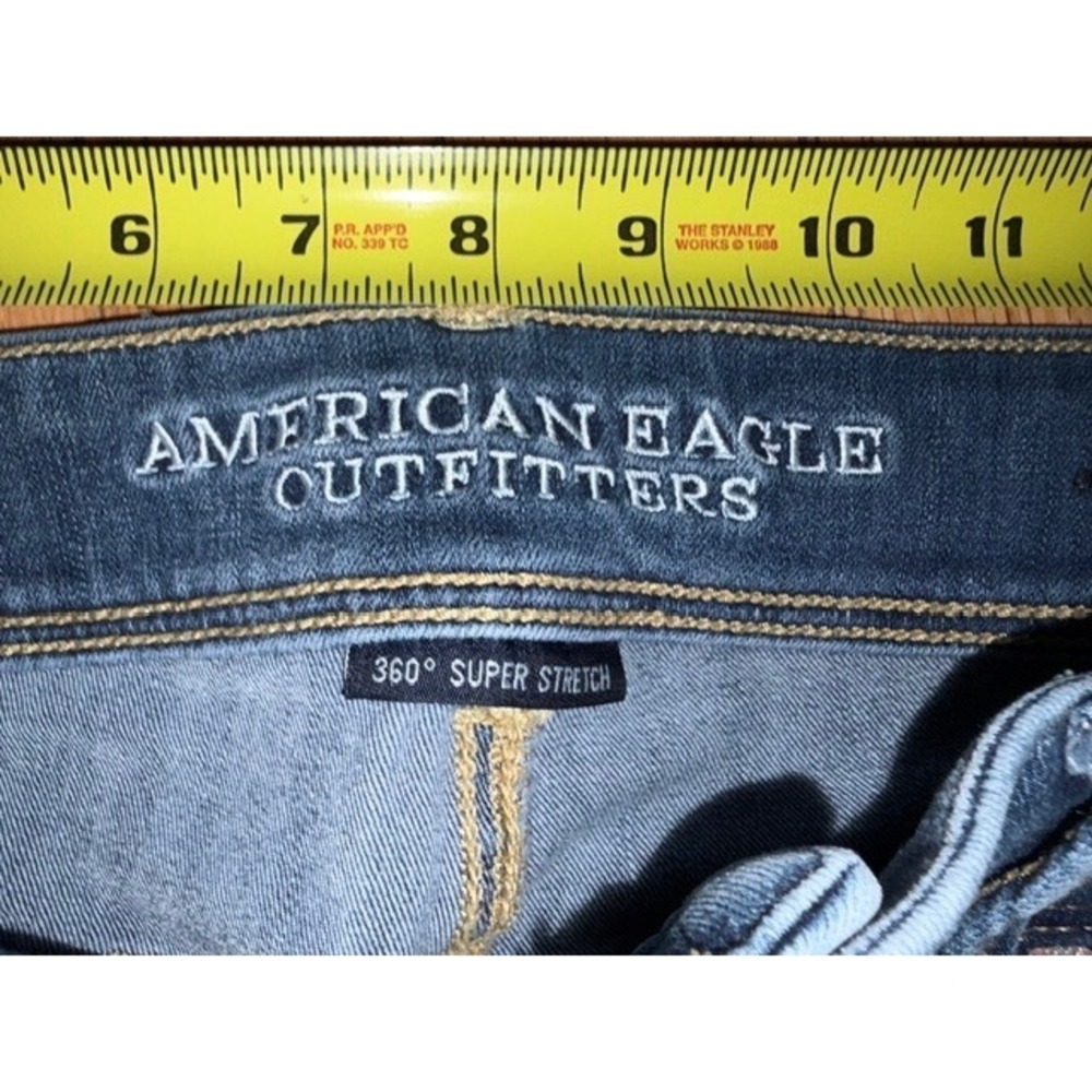 American Eagle Bootcut Jeans 8‎ Regular 360 Super Stretch Med Wash Denim T57-17 - Picture 3 of 7